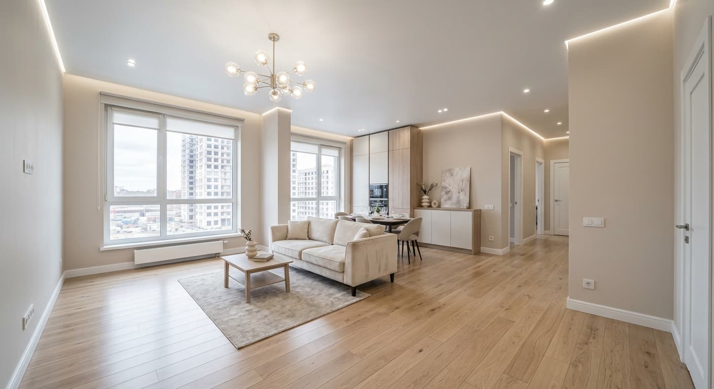 Капитальная отделка новостройки 74 м²