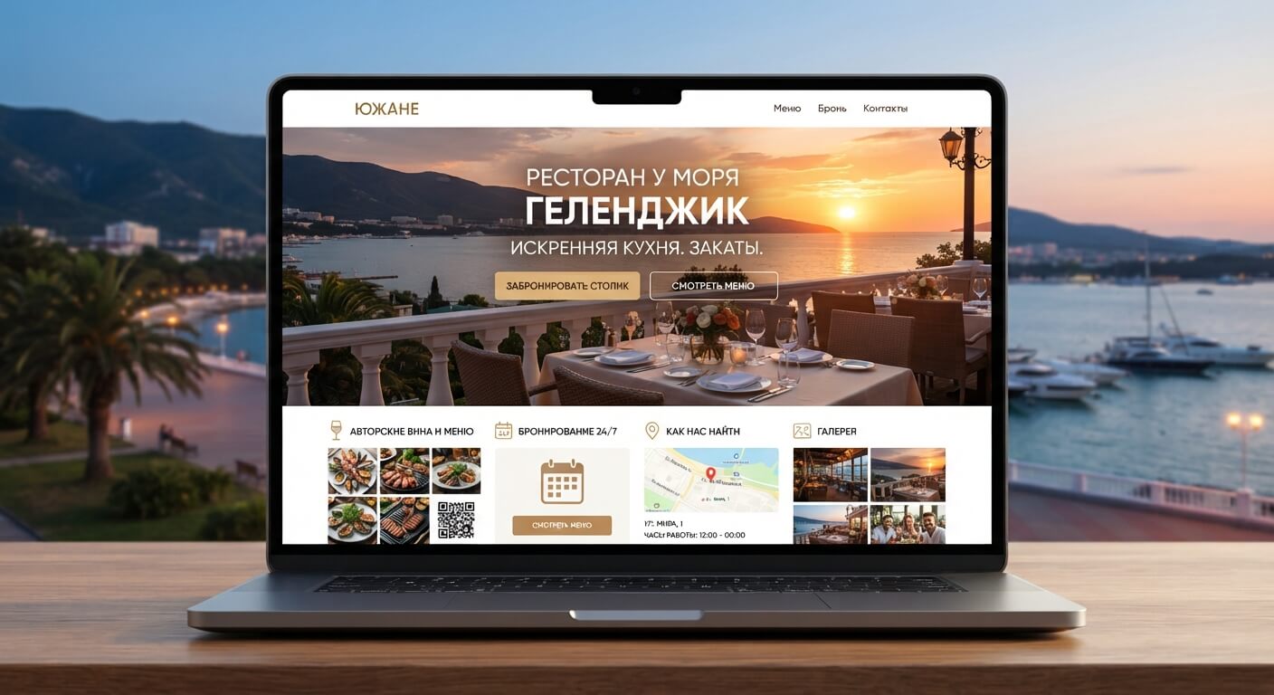 Иллюстрация к статье: Сайт для ресторана в Геленджике: что должно быть, чтобы гости приходили